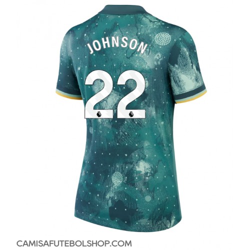 Camisa de time de futebol Tottenham Hotspur Brennan Johnson #22 Replicas 3º Equipamento Feminina 2024-25 Manga Curta